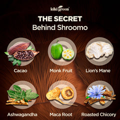 KIKI Green Shroomo ashwagandha maca blend bottle promotes balance
