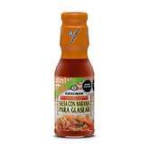Kikkoman Orange Sauce bottle closeup for versatile glaze and dipping options.