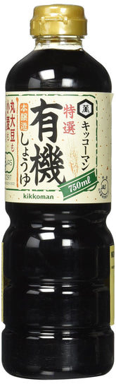 Kikkoman Organic Soy Sauce bottle pouring to enhance stir-fries