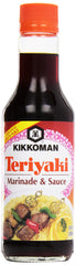 Kikkoman Teriyaki Marinade bottle with glossy glaze ready for cooking