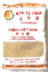 Kim Tu Thap KTT L Roasted Rice Powder Thinh bulk bag reveals rich aroma and smooth texture.