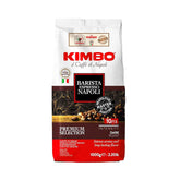 Kimbo Espresso Napoletano whole beans in a 1kg bag for rich, authentic Neapolitan flavor.