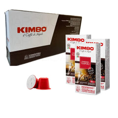 Kimbo Napoli capsules deliver floral and biscuit notes in a sweet, full-bodied cup.