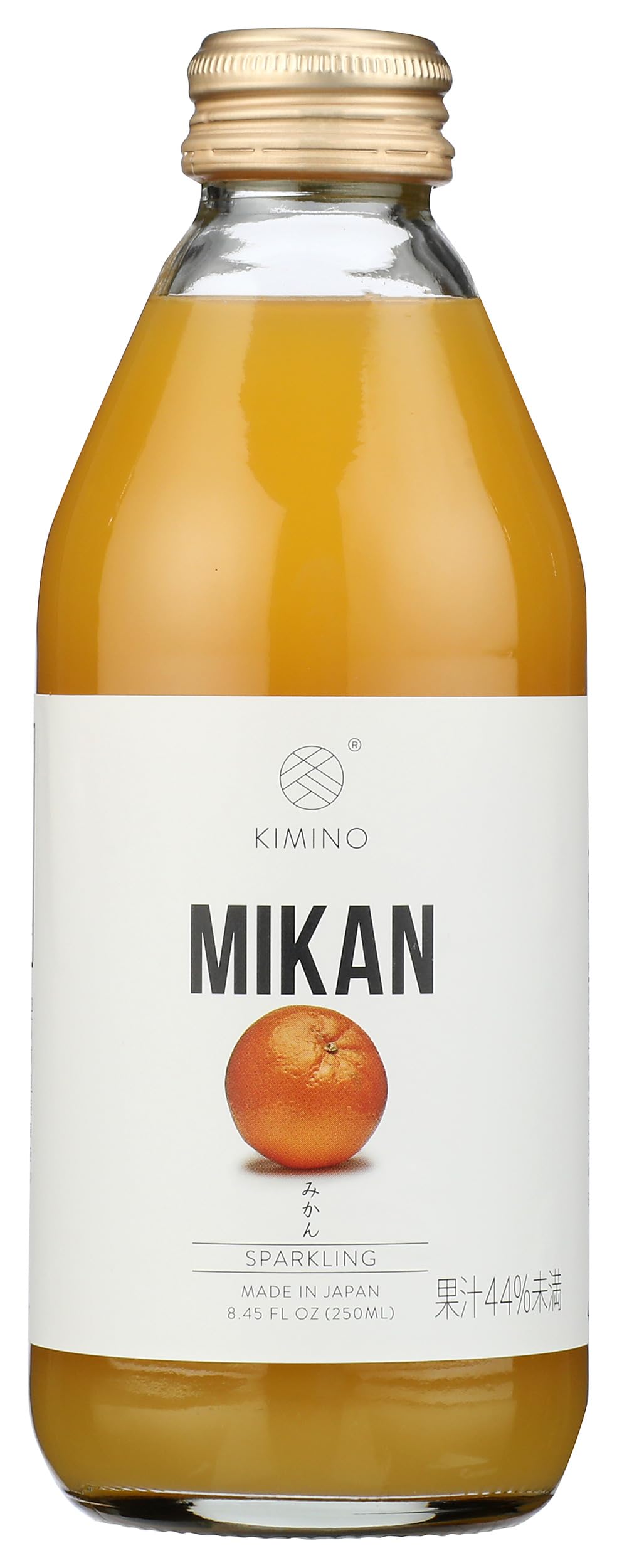 KIMINO Sparkling Mikan Juice bottle front, refreshing citrus lift for quick hydration.