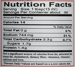 Kimlan Soy Sauce ingredients label highlights natural ingredients and no artificial flavors