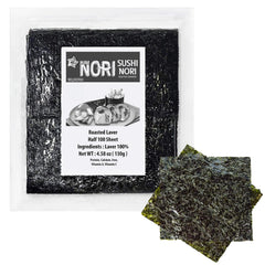 Kimnori natural laver sheets are pure seaweed without additives