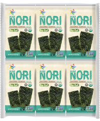 KIMNORI seaweed sheets close-up with crispy texture for quick bites.