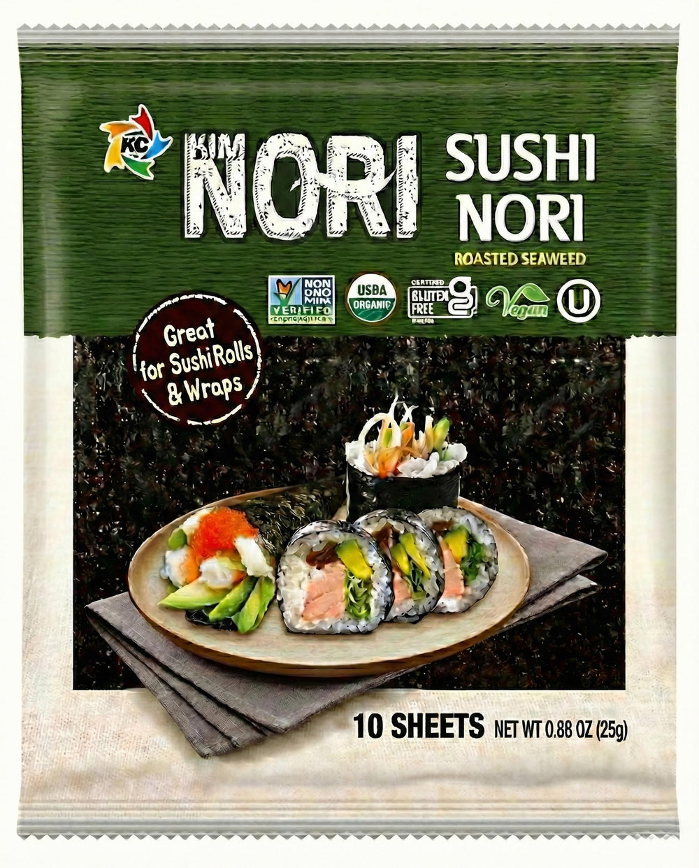 KIMNORI sushi nori sheets unrolled for fresh home rolls