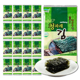 KIM'S TABLE sea salt 25-count pack; convenient, on-the-go seaweed snack.