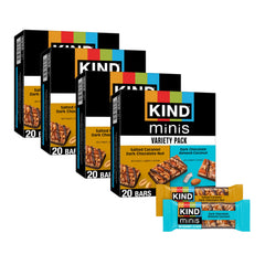 KIND Bar Minis Salted Caramel Dark Chocolate Nut; convenient on-the-go snack with 100 calories