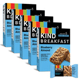 KIND Blueberry Almond Breakfast Bars pack with gluten-free whole grains for on-the-go energy.