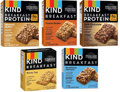 Kind Breakfast Bars Dark Chocolate box on kitchen counter for quick mornings