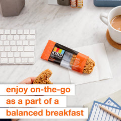 KIND gluten-free breakfast bar with 21g whole grains per serving and non-GMO verified.