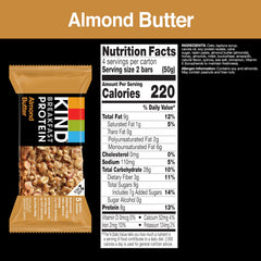 KIND Almond Butter Protein bar showcases a quick, satisfying snack.