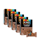 KIND Breakfast Protein Bars dark chocolate pack close-up for on-the-go snacking