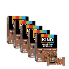 KIND Breakfast Protein Bars dark chocolate pack close-up for on-the-go snacking