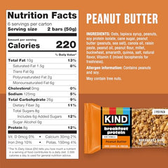 KIND peanut butter bars on a plate showing creamy texture.