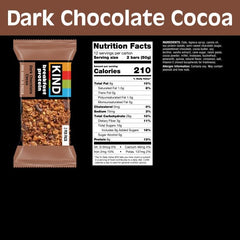 KIND Breakfast Protein Dark Chocolate Cocoa five-grains focus image featuring oats buckwheat millet amaranth quinoa