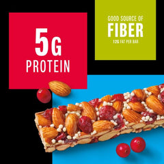 Close-up of almonds and cranberries in Kind bar, tasty and protein-rich.