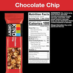 KIND Granola Chewy Bar Chocolate Chip close-up highlighting chewy texture