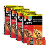 KIND granola chewy bar variety pack box front, ideal for kid lunchboxes and on-the-go snacking.