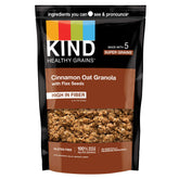 KIND Healthy Grains Cinnamon Oat Granola bag showcases gluten-free snacking