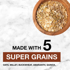 KIND Healthy Grains Cinnamon Oat Granola texture in a bowl with yogurt parfait