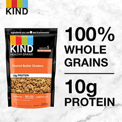 KIND Healthy Grains Clusters packaging 3-count emphasizes convenient gluten free snack