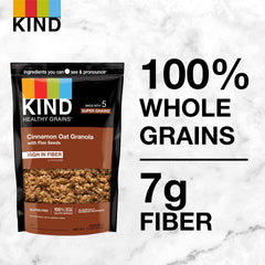 KIND Healthy Grains Granola Cinnamon Oat Serving in a bowl — ready breakfast topping.
