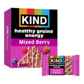 KIND Mixed Berry Healthy Grains bar pack, perfect on-the-go snack with 10 bars.
