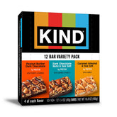 KIND Dark Chocolate Nuts & Sea Salt bar with almonds as the #1 ingredient, protein-rich.