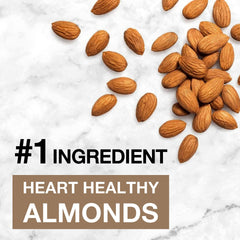 Close-up of a vanilla almond bar highlighting natural ingredients and rich flavor.
