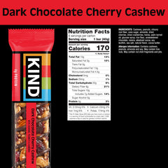 KIND bar with mixed nuts and dried cherries for travel