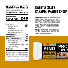 KIND Protein Max Crispy Chocolate Peanut Butter bar, high-protein keto snack.