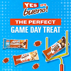 Dark chocolate drizzle over Kinder Bueno wafer bar