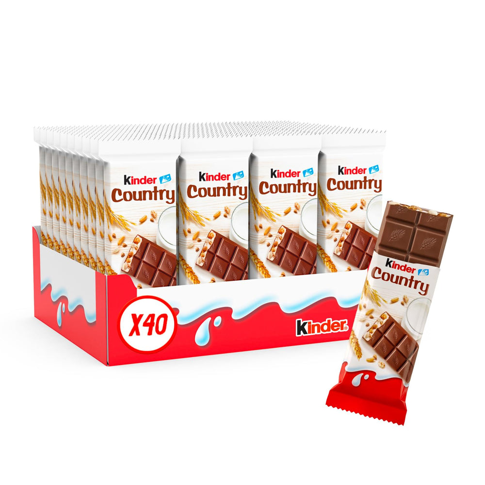 Kinder Country 40 bars pack, convenient family snack option