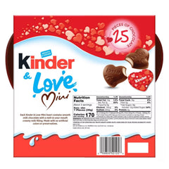 Heart-shaped Kinder box with red and white foil wrappers for Valentine’s Day