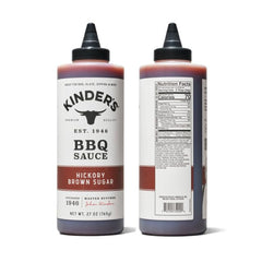Kinders Hickory Brown Sugar BBQ Sauce pour bottle showing easy dispensing cap
