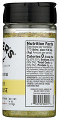 KINDER'S label close-up emphasizing organic formula and clean ingredients