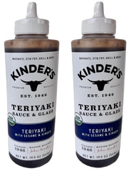 Kinders Organic Teriyaki bottle with sesame-ginger for a rich glaze