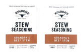 Kinders seasoning mix two 1oz packets for beef stew flavor.