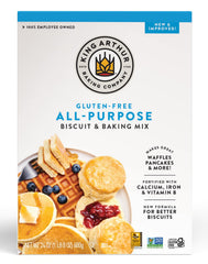 King Arthur gluten-free all-purpose mix in bag close-up for versatile baking