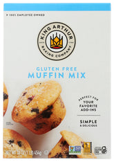 King Arthur gluten-free muffin mix with vanilla and nutmeg ready to whisk.