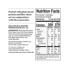 Resealable pouch of King Arthur gluten-free protein pancake mix keeps freshness