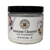 King Arthur Instant Clearjel pie thickener 8oz bottle ready to pour for thickening fillings.