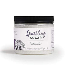 King Arthur White Sparkling Sugar 3777 jar front adds crisp shine to cookies.