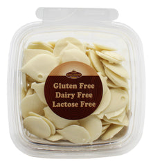 King David non-dairy parve coins open jar, ideal for dairy-free melting.
