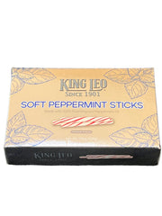 King Leo Soft Peppermint Sticks box opened for on-the-go refreshment.