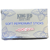 King Leo Soft Peppermint Sticks box, convenient minty snack.