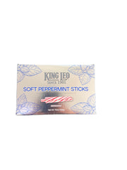 King Leo Soft Peppermint Sticks display inviting peppermint flavor.